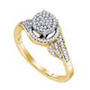 Image 1 : 10KT Yellow Gold 0.25CTW DIAMOND MICRO PAVE RING
