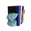 Image 1 : SET OF 2 9" LIGHT BLUE WHITE WASHED CAST IRON CONCH SHE