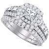Image 1 : 14KT White Gold 2.05CTW DIAMOND 0.50CT CENTER PRINCESS