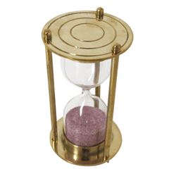 VINTAGE STYLE BRASS HOUR GLASS