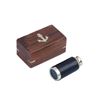 Image 2 : Nautical6" Solid Brass Telescope w/ Leather and Rosewoo