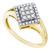 Image 1 : 10K Yellow-gold 0.24CT DIAMOND FASHION RING
