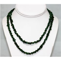 175.01  CTW Natural Uncut Emerald  Beads Necklace