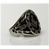 Image 2 : BLACK AND SILVER COLORED MASONIC RING