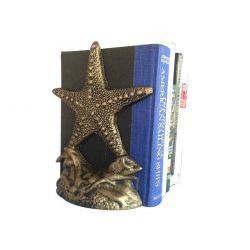 SET OF 2" ANTIQUE STYLE GOLD CAST IRON STARFISH BOOK EN