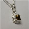 Image 2 : NATURAL CITRINE PENDANT 0.60 CTW .925 STERLING SILVER