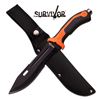 Image 1 : 12.75" FULL TANG STAINLESS STEEL FIXED BLADE KNIFE