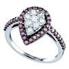 Image 1 : 10KT White Gold 0.99CT COGNAC DIAMOND LADIES FASHION RI