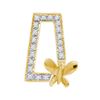 Image 1 : 10KT Yellow Gold Two Tone 0.10CTW DIAMOND FASHION PENDA