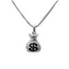 Image 1 : STAINLESS STEEL MONEY BAG PENDANT COMES W/CHAIN