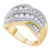 Image 1 : 14KT Yellow Gold 1.50CTW DIAMOND FASHION BAND