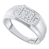 Image 1 : 10KT White Gold 0.25CT DIAMOND FASHION MENS RING