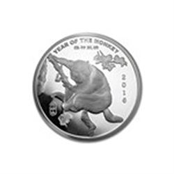 2 oz Silver Round - (2016 Year of the Monkey)