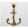 Image 1 : 14K GOLD PLATED ANCHOR CHARM PENDANT