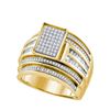 Image 1 : 10KT Yellow Gold 0.86CTW DIAMOND MICRO PAVE RING