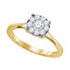 Image 1 : 14KT Yellow Gold 0.49CTW DIAMOND SEVILLE RING