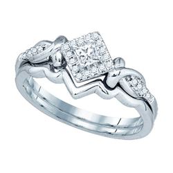 10KT White Gold 0.25CTW DIAMOND BRIDAL SET