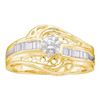 Image 1 : 14KT Yellow Gold 0.33 CTW DIAMOND ROUND CENTER BRIDAL R
