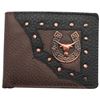 Image 1 : LONGHORN TRIFOLD LEATHER WALLET