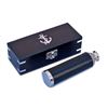 Image 2 : Captain's Chrome Leather Nautical Telescope 14" w/ Blac