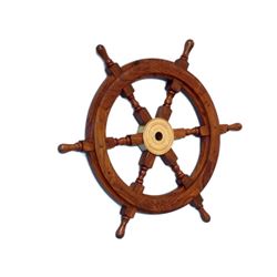 NAUTICAL DELUXE CLASS HAMPTON WOOD AND SOLID BRASS 18"
