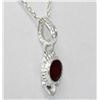 Image 2 : BEAUTIFUL SILVER PENDANT WITH RED RUBY STONE CTW 0.80