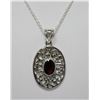 Image 1 : 1.01 CTW GARNET PENDANT .925 STERLING SILVER