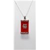 Image 2 : Natural Chinese Design RED JADE BRASS PENDANT