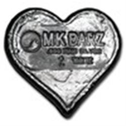 2 oz Silver Heart - MK Barz & Bullion