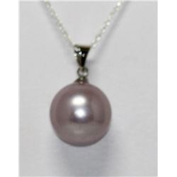 ELEGANT ROUND LAVENDER PEARL PENDANT