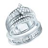 Image 1 : 14KT White Gold 1.15CTW DIAMOND FASHION TRIO SET