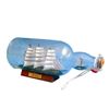 Image 1 : Nautical HMS Victory Ship in a Bottle 11" on Wooden Bas
