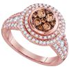 Image 1 : 14KT Rose Gold 1.51CTW DIAMOND FASHION RING