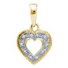 Image 1 : 10KT Yellow Gold 0.02CTW DIAMOND HEART PENDANT
