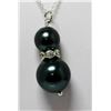 Image 1 : ELEGANT BLUE/GRAY PEARL CZ PENDANT