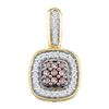 Image 1 : 14KT Yellow Gold 0.25CTW COGNAC DIAMOND LADIES FASHION