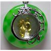 Image 1 : NATURAL CHINESE GREEN JADE PENDANT YEAR OF THE HORSE PE