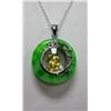 Image 2 : NATURAL CHINESE GREEN JADE PENDANT YEAR OF THE HORSE PE