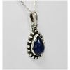 Image 2 : BEAUTIFUL SILVER PENDANT WITH BLUE TANZANITE STONE CTW