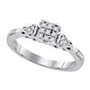 Image 1 : 10KT White Gold 0.15CTW DIAMOND BRIDAL RING