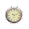 Image 1 : NAUTICAL CHROME 15" SHIP WHEEL CLOCK