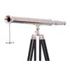 Image 2 : Nautical Floor Standing Chrome Harbor Master Telescope
