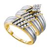 Image 1 : 14KT Yellow Gold 0.74CTW DIAMOND FASHION TRIO SET