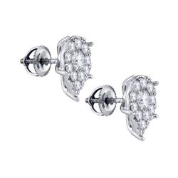 14KT White Gold 1.64CTW-DIAMOND SEVILLE EARRINGS