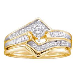 14KT Yellow Gold 0.25CTW DIAMOND ROUND CENTER BRIDAL SE