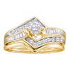 Image 1 : 14KT Yellow Gold 0.25CTW DIAMOND ROUND CENTER BRIDAL SE