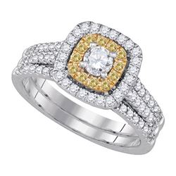 14K White-gold 1.00CT DIAMOND 0.21CT-CRD BRIDAL SET