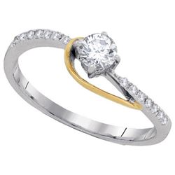 10KT White Gold 0.20CTW DIAMOND FASHION BRIDAL RING