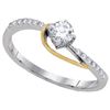 Image 1 : 10KT White Gold 0.20CTW DIAMOND FASHION BRIDAL RING