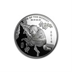 5 oz Silver Round - (2016 Year of the Monkey)